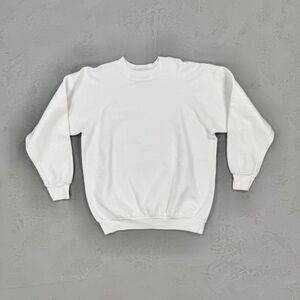 Vintage 1990s Hugger Cotton Blend Fleece Crewneck Blank Sweatshirt Fits XS-S